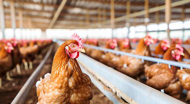 JPG 편집이미지 여러마리 사람없음 가축 닭 축산업 디지털합성 닭벼슬 닭장 블러효과 편집실사 AI포토 AI콘텐츠 동물 산업 다수 조류 CG 블러 파일형식 효과