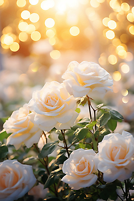 JPG 편집이미지 자연 풍경 사람없음 장미 노란색 흰색 디지털합성 보케 로즈데이 편집실사 AI포토 AI콘텐츠 꽃 컬러 데이이벤트 CG 생태계 파일형식