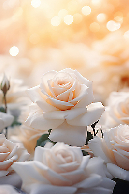 JPG 편집이미지 자연 풍경 사람없음 장미 흰색 디지털합성 보케 로즈데이 편집실사 AI포토 AI콘텐츠 꽃 컬러 데이이벤트 CG 생태계 파일형식