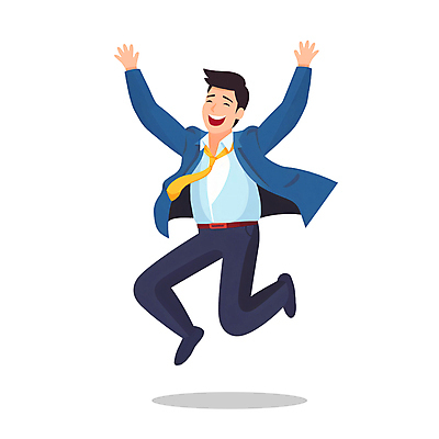 전신 PSD 남자 행복 일러스트 성공 한명 웃음 성인 점프 기쁨 만세 비즈니스맨 즐거움 긍정 성인남자한명만 국내일러스트 1 감정 컨셉 비즈니스 모션 표정 사람 직장인 남자한명만 성인남자만 파일형식