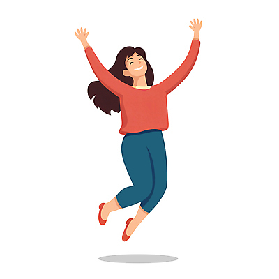 전신 PSD 여자 행복 일러스트 성공 한명 미소 성인 점프 기쁨 만세 즐거움 긍정 성인여자한명만 국내일러스트 1 감정 컨셉 모션 표정 사람 여자한명만 성인여자만 파일형식