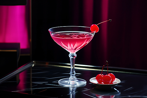 JPG 편집이미지 접시 분홍색 술잔 한잔 주류 사람없음 칵테일 체리 보드카 편집실사 AI포토 AI콘텐츠 1 식기 음료 컬러 과일 잔 CG 파일형식