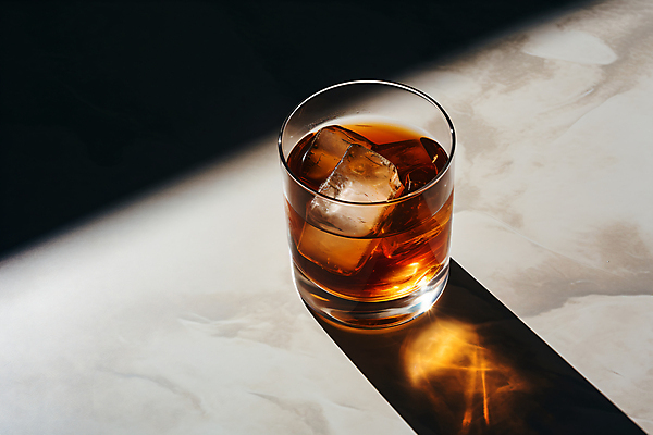 JPG 편집이미지 술잔 한잔 주류 그림자 사람없음 빛 갈색 얼음 칵테일 대리석 위스키 편집실사 AI포토 AI콘텐츠 자연요소 1 음료 컬러 재료 잔 CG 파일형식