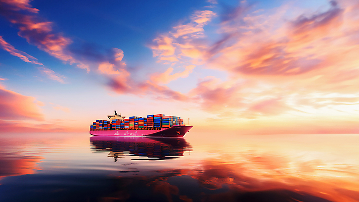 JPG 구름 편집이미지 바다 하늘 사람없음 반사 컨테이너 화물선 무역 선박 편집실사 AI포토 AI콘텐츠 자연요소 산업 수상교통 배_교통 CG 파일형식