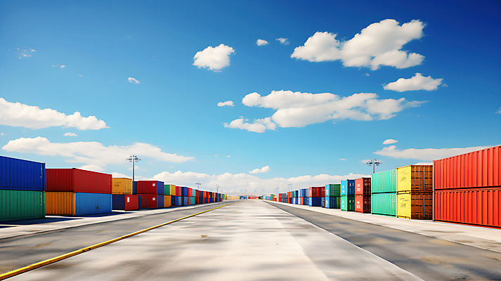 JPG 구름 편집이미지 길 하늘 사람없음 컨테이너 무역 무역항 편집실사 AI포토 AI콘텐츠 자연요소 산업 CG 파일형식