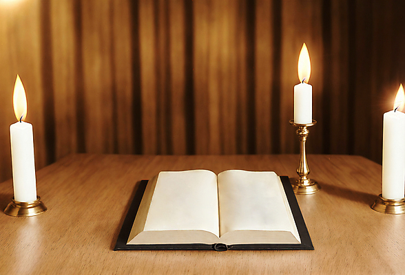 JPG 편집이미지 기독교 촛불 사람없음 성경 디지털합성 오브젝트 촛대 나무탁자 편집소스 편집실사 AI포토 AI콘텐츠 종교 초 종교용품 탁자 CG 파일형식