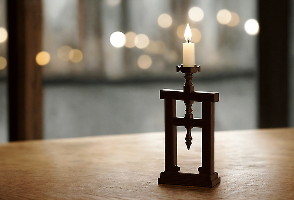 JPG 편집이미지 기독교 촛불 사람없음 디지털합성 오브젝트 촛대 보케 나무탁자 편집소스 편집실사 AI포토 AI콘텐츠 종교 초 탁자 CG 파일형식