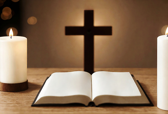 JPG 편집이미지 기독교 십자가 촛불 사람없음 성경 디지털합성 오브젝트 보케 나무탁자 편집소스 편집실사 AI포토 AI콘텐츠 종교 초 종교용품 탁자 CG 파일형식
