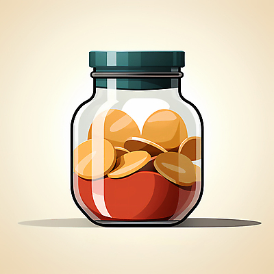 JPG 일러스트 유리병 사람없음 동전 디지털합성 기부 후원 국내일러스트 AI일러스트 AI콘텐츠 돈 병_용기 도움 파일형식