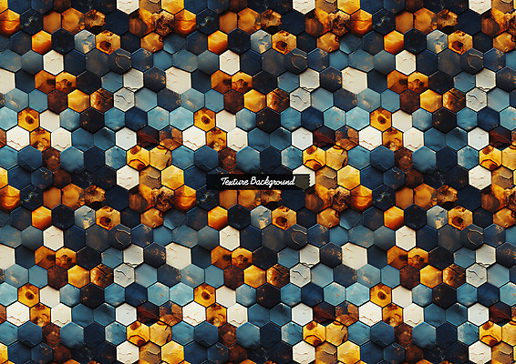 PSD 편집이미지 패턴 사람없음 파란색 노란색 3D 디지털합성 질감 헥사곤 이미지편집 편집3D 컬러 무늬 파일형식