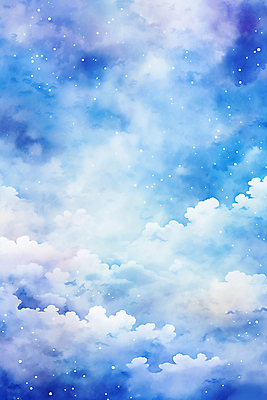 JPG 포스터 일러스트 수채화 사람없음 파란색 보라색 번짐 국내일러스트 AI일러스트 AI콘텐츠 컬러 파일형식 효과