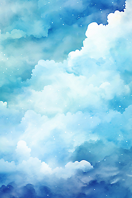 JPG 포스터 일러스트 수채화 사람없음 파란색 번짐 국내일러스트 AI일러스트 AI콘텐츠 컬러 파일형식 효과