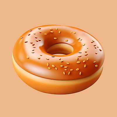 PSD 아이콘 사람없음 3D아이콘 3D 디지털합성 베이글 빵 파일형식