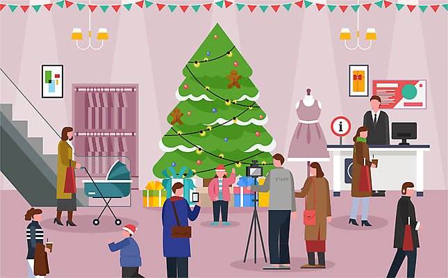 전신 여자 남자 어린이 크리스마스장식 크리스마스 겨울 일러스트 조명 서기 들기 풍경 소녀 소년 여러명 상반신 성인 선물상자 스마트폰 쇼핑 쇼핑백 크리스마스트리 걷기 카메라 사진촬영 밀기 마네킹 프런트 겨울옷 에스컬레이터 유모차 안내원 백화점 삼각대 가랜드 국내일러스트 AI파일 직업 옷 계절 기념일 다수 가방 모션 선물 사람 전자제품 핸드폰 스마트기기 상자 상점 촬영 아기용품 파티용품 파일형식 벡터