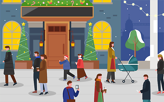전신 나무 여자 남자 어린이 크리스마스장식 크리스마스 겨울 일러스트 거리 들기 풍경 소녀 소년 여러명 상반신 성인 건물 스마트폰 달리기 크리스마스트리 문 걷기 사진촬영 밀기 야간 전봇대 겨울옷 유모차 알전구 눈내림 국내일러스트 AI파일 자연요소 식물 건축물 옷 계절 공공시설 기념일 다수 전구 모션 눈_날씨 사람 핸드폰 스마트기기 촬영 아기용품 파일형식 벡터
