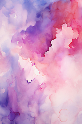 JPG 분홍색 일러스트 붓터치 수채화 사람없음 파란색 보라색 번짐 그라데이션 국내일러스트 AI일러스트 AI콘텐츠 컬러 파일형식 효과