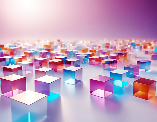 JPG 편집이미지 사람없음 컬러풀 사각형 가득함 큐브 디지털합성 정사각형 홀로그램 편집실사 AI컴퓨터그래픽 AI콘텐츠 도형 컬러 CG 파일형식