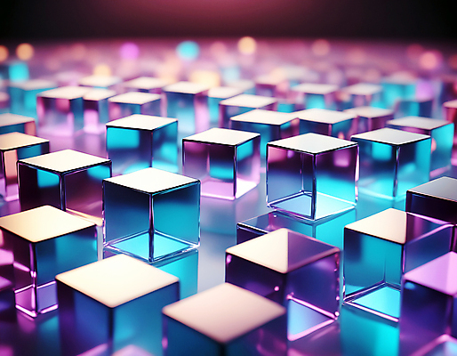 JPG 편집이미지 사람없음 컬러풀 사각형 가득함 큐브 디지털합성 정사각형 홀로그램 편집실사 AI컴퓨터그래픽 AI콘텐츠 도형 컬러 CG 파일형식