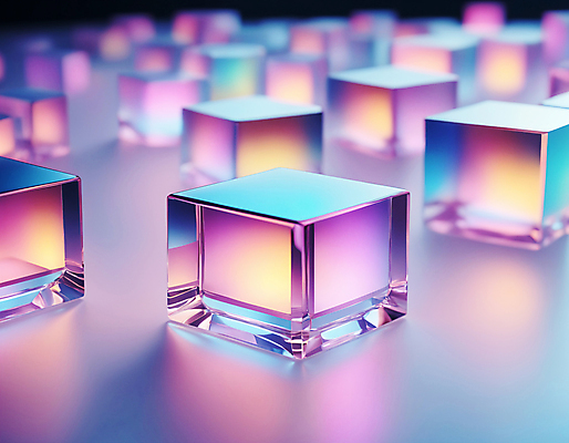 JPG 편집이미지 사람없음 컬러풀 사각형 가득함 큐브 디지털합성 정사각형 홀로그램 편집실사 AI컴퓨터그래픽 AI콘텐츠 도형 컬러 CG 파일형식