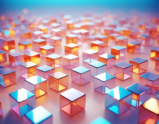 JPG 편집이미지 사람없음 컬러풀 가득함 큐브 디지털합성 정사각형 다각형 홀로그램 편집실사 AI컴퓨터그래픽 AI콘텐츠 도형 컬러 CG 파일형식
