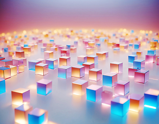 JPG 편집이미지 사람없음 컬러풀 사각형 가득함 큐브 디지털합성 정사각형 홀로그램 편집실사 AI컴퓨터그래픽 AI콘텐츠 도형 컬러 CG 파일형식