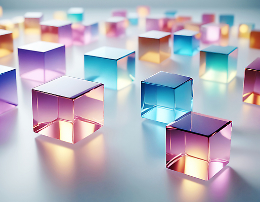 JPG 편집이미지 사람없음 컬러풀 사각형 가득함 큐브 디지털합성 정사각형 홀로그램 편집실사 AI컴퓨터그래픽 AI콘텐츠 도형 컬러 CG 파일형식