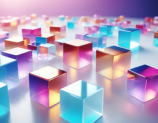 JPG 편집이미지 사람없음 컬러풀 사각형 가득함 큐브 디지털합성 정사각형 홀로그램 편집실사 AI컴퓨터그래픽 AI콘텐츠 도형 컬러 CG 파일형식