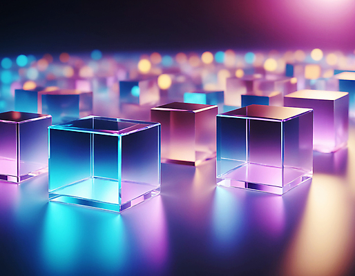 JPG 편집이미지 사람없음 컬러풀 사각형 가득함 큐브 디지털합성 정사각형 홀로그램 편집실사 AI컴퓨터그래픽 AI콘텐츠 도형 컬러 CG 파일형식