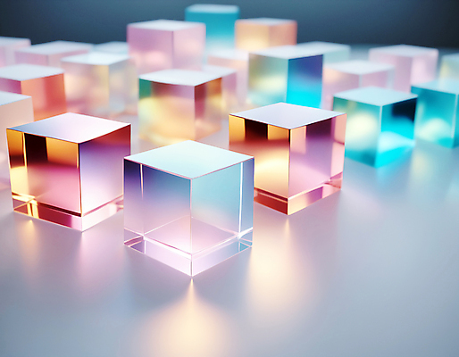 JPG 편집이미지 사람없음 컬러풀 사각형 가득함 큐브 디지털합성 정사각형 홀로그램 편집실사 AI컴퓨터그래픽 AI콘텐츠 도형 컬러 CG 파일형식