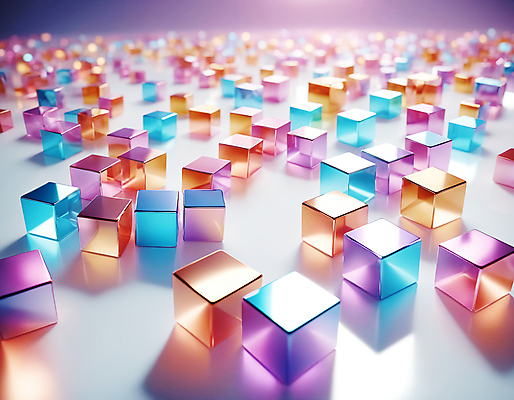 JPG 편집이미지 사람없음 컬러풀 사각형 가득함 큐브 디지털합성 정사각형 홀로그램 편집실사 AI컴퓨터그래픽 AI콘텐츠 도형 컬러 CG 파일형식