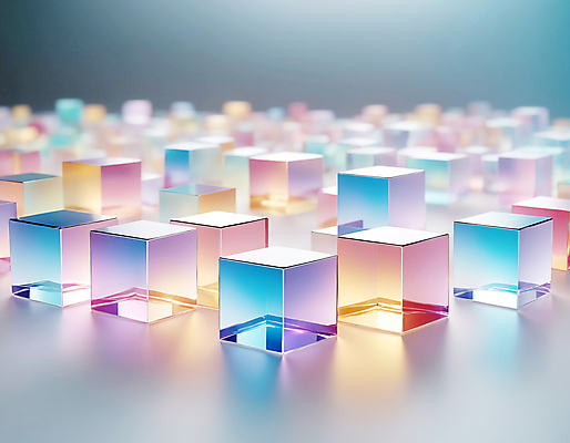 JPG 편집이미지 사람없음 컬러풀 사각형 가득함 큐브 디지털합성 정사각형 홀로그램 편집실사 AI컴퓨터그래픽 AI콘텐츠 도형 컬러 CG 파일형식