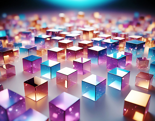 JPG 편집이미지 사람없음 반짝임 컬러풀 사각형 가득함 큐브 디지털합성 정사각형 홀로그램 편집실사 AI컴퓨터그래픽 AI콘텐츠 도형 컬러 모션 CG 파일형식