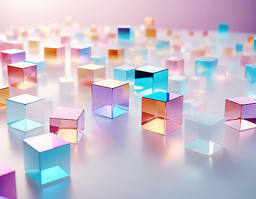 JPG 편집이미지 사람없음 컬러풀 사각형 가득함 큐브 디지털합성 정사각형 홀로그램 편집실사 AI컴퓨터그래픽 AI콘텐츠 도형 컬러 CG 파일형식