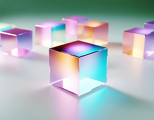 JPG 편집이미지 사람없음 컬러풀 사각형 큼 큐브 디지털합성 정사각형 홀로그램 편집실사 AI컴퓨터그래픽 AI콘텐츠 도형 컬러 크기 CG 파일형식