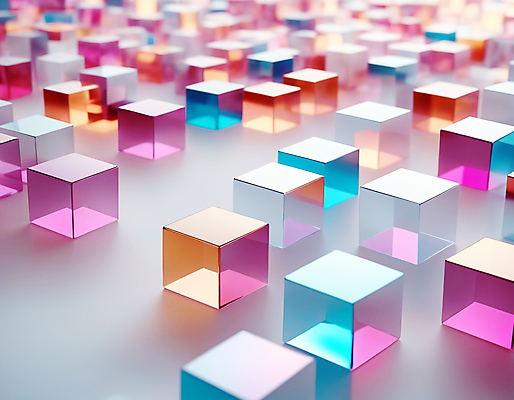 JPG 편집이미지 사람없음 컬러풀 사각형 가득함 큐브 디지털합성 정사각형 홀로그램 편집실사 AI컴퓨터그래픽 AI콘텐츠 도형 컬러 CG 파일형식