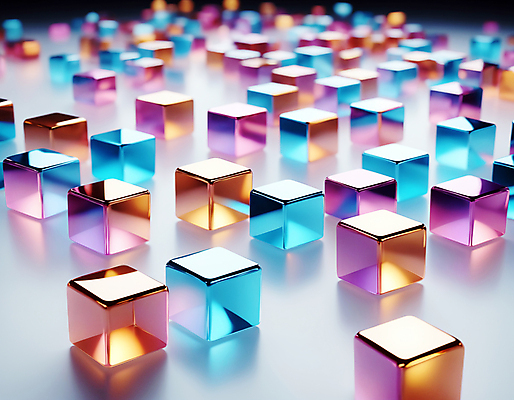 JPG 편집이미지 사람없음 컬러풀 사각형 가득함 큐브 디지털합성 정사각형 홀로그램 편집실사 AI컴퓨터그래픽 AI콘텐츠 도형 컬러 CG 파일형식