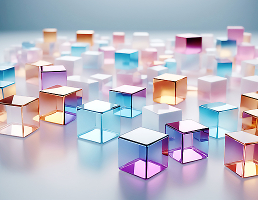 JPG 편집이미지 사람없음 컬러풀 사각형 가득함 큐브 디지털합성 정사각형 홀로그램 편집실사 AI컴퓨터그래픽 AI콘텐츠 도형 컬러 CG 파일형식