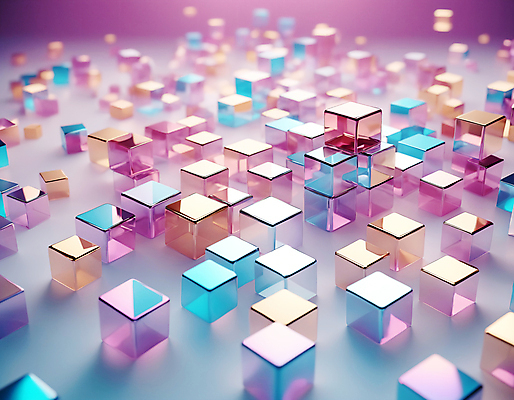 JPG 편집이미지 사람없음 컬러풀 쌓기 사각형 가득함 큐브 디지털합성 정사각형 홀로그램 편집실사 AI컴퓨터그래픽 AI콘텐츠 도형 컬러 모션 CG 파일형식