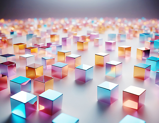 JPG 편집이미지 사람없음 컬러풀 사각형 가득함 큐브 디지털합성 정사각형 홀로그램 편집실사 AI컴퓨터그래픽 AI콘텐츠 도형 컬러 CG 파일형식