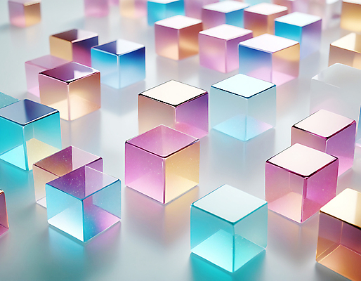 JPG 편집이미지 사람없음 컬러풀 사각형 가득함 큐브 디지털합성 정사각형 홀로그램 편집실사 AI컴퓨터그래픽 AI콘텐츠 도형 컬러 CG 파일형식