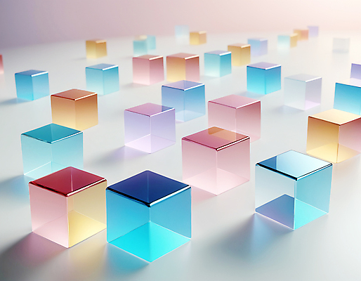 JPG 편집이미지 사람없음 컬러풀 사각형 가득함 큐브 디지털합성 정사각형 홀로그램 편집실사 AI컴퓨터그래픽 AI콘텐츠 도형 컬러 CG 파일형식