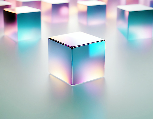 JPG 편집이미지 사람없음 컬러풀 사각형 큐브 디지털합성 정사각형 홀로그램 편집실사 AI컴퓨터그래픽 AI콘텐츠 도형 컬러 CG 파일형식