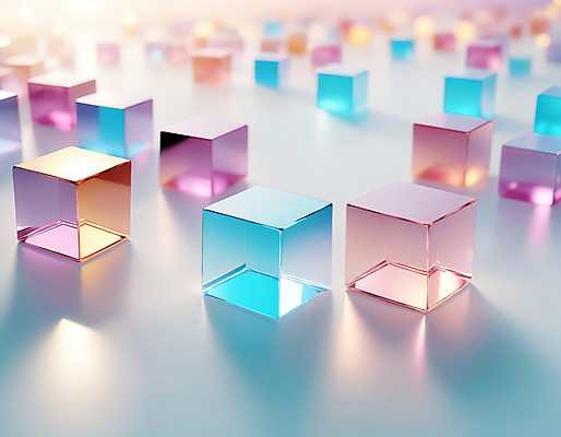 JPG 편집이미지 사람없음 컬러풀 사각형 가득함 큐브 디지털합성 정사각형 홀로그램 편집실사 AI컴퓨터그래픽 AI콘텐츠 도형 컬러 CG 파일형식