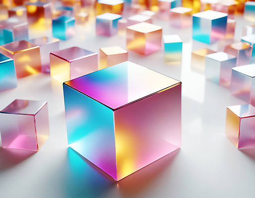 JPG 편집이미지 사람없음 컬러풀 사각형 큼 가득함 큐브 디지털합성 정사각형 홀로그램 편집실사 AI컴퓨터그래픽 AI콘텐츠 도형 컬러 크기 CG 파일형식