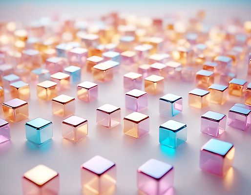 JPG 편집이미지 사람없음 컬러풀 사각형 가득함 큐브 디지털합성 정사각형 홀로그램 편집실사 AI컴퓨터그래픽 AI콘텐츠 도형 컬러 CG 파일형식