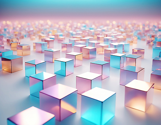 JPG 편집이미지 사람없음 컬러풀 사각형 가득함 큐브 디지털합성 정사각형 홀로그램 편집실사 AI컴퓨터그래픽 AI콘텐츠 도형 컬러 CG 파일형식