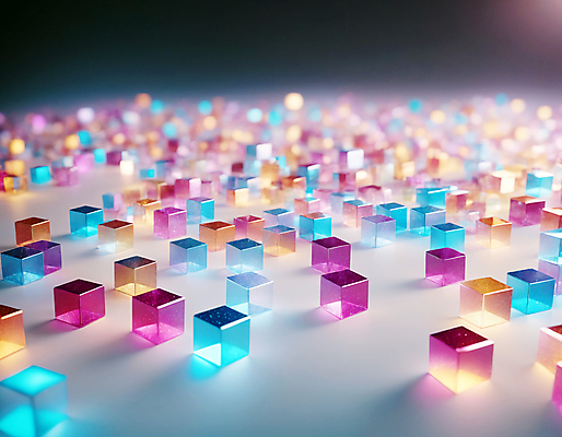 JPG 편집이미지 사람없음 컬러풀 사각형 가득함 큐브 디지털합성 정사각형 홀로그램 편집실사 AI컴퓨터그래픽 AI콘텐츠 도형 컬러 CG 파일형식