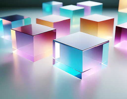 JPG 편집이미지 사람없음 컬러풀 사각형 큐브 디지털합성 정사각형 홀로그램 편집실사 AI컴퓨터그래픽 AI콘텐츠 도형 컬러 CG 파일형식