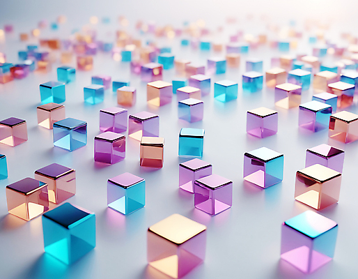 JPG 편집이미지 사람없음 컬러풀 사각형 가득함 큐브 디지털합성 정사각형 홀로그램 편집실사 AI컴퓨터그래픽 AI콘텐츠 도형 컬러 CG 파일형식