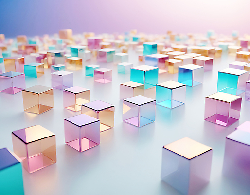 JPG 편집이미지 사람없음 컬러풀 사각형 가득함 큐브 디지털합성 정사각형 홀로그램 편집실사 AI컴퓨터그래픽 AI콘텐츠 도형 컬러 CG 파일형식